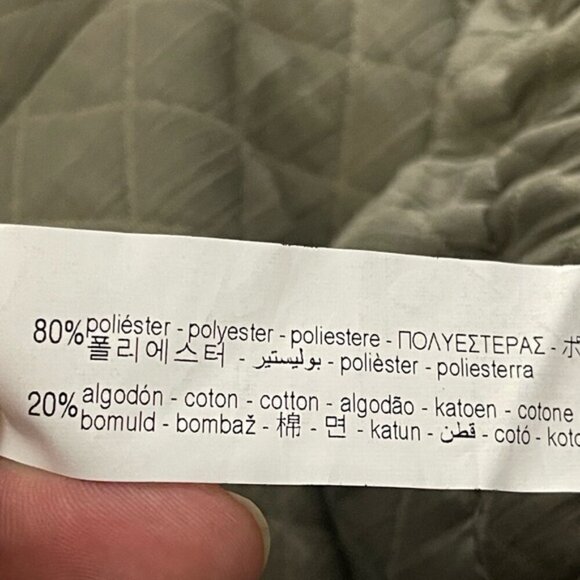 Zara women’s khaki green quilted high rise pull on trouser pants size medium - Picture 11 of 16